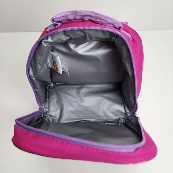 Pink Warner Brothers DC Superhero Girls Drop Bottom Insulated Lunchbox - Picture 7 of 12